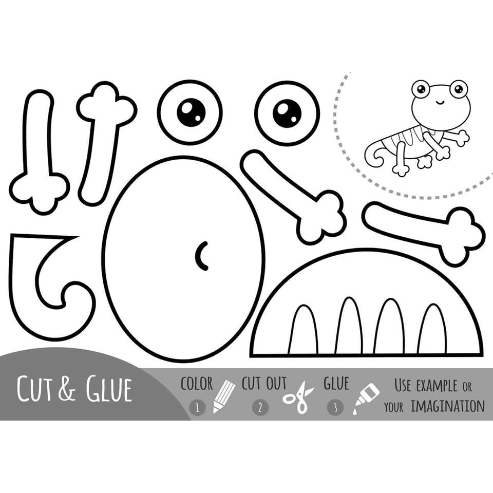 Giấy tô màu và cắt dán - Mẫu 1
