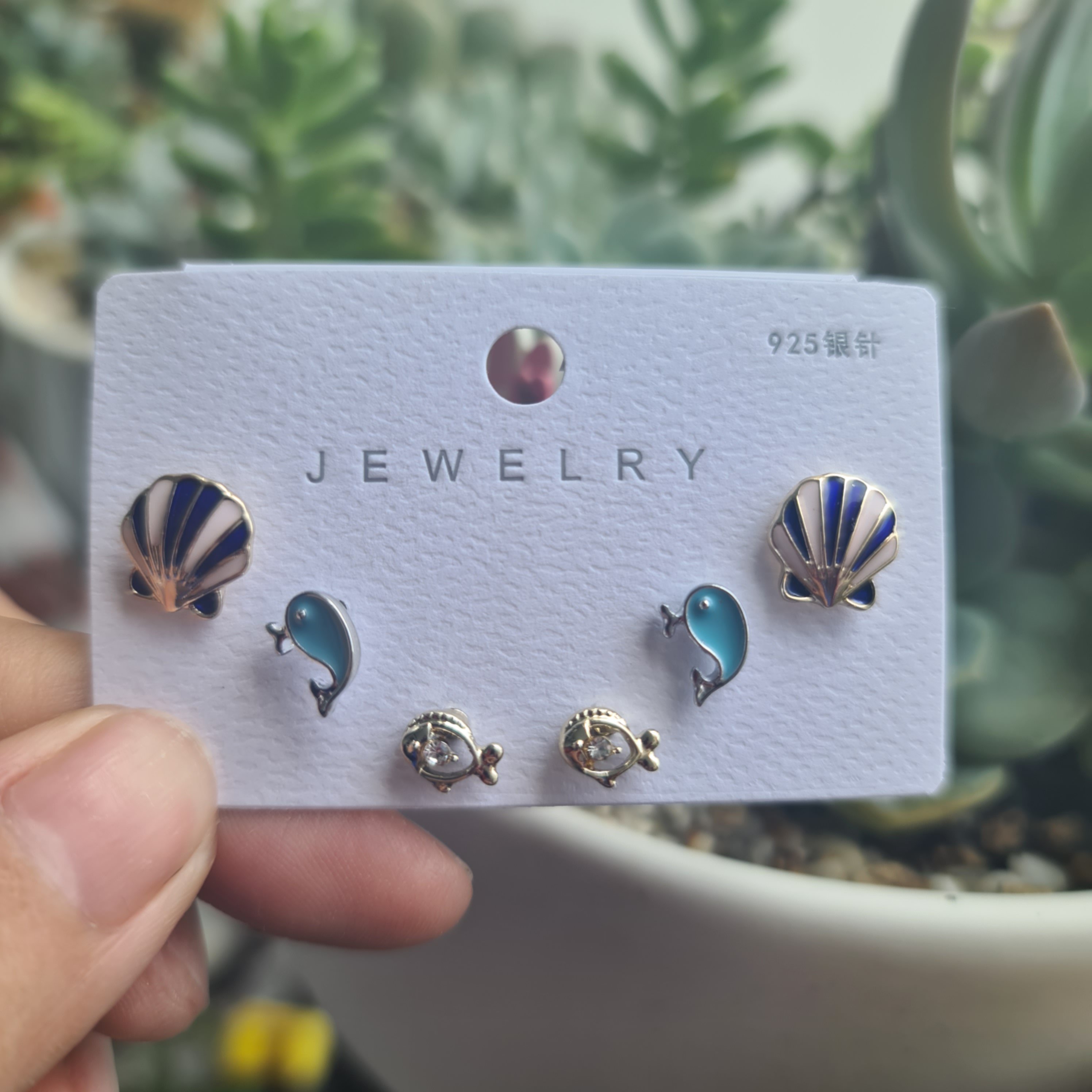 Set 3 Đôi Bông Tai Nhiều Kiểu Cực Dễ Thương