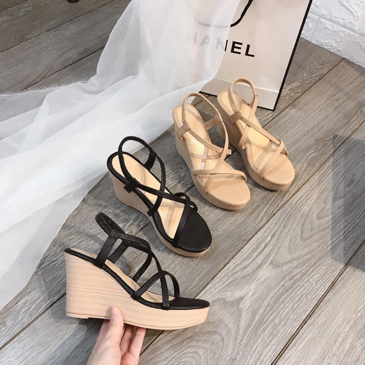 Giày cao gót Sandal Xuồng 9p
