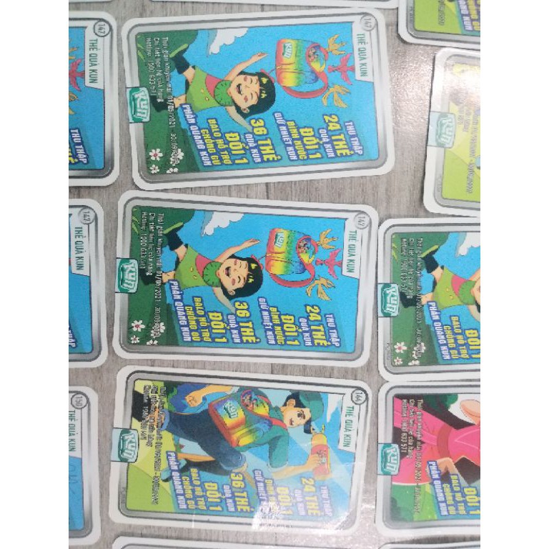 Combo 5 - 10 Thẻ Quà Kun (Dùng Để Đổi Balo Chống Gù Phản Quang Hoặc Bình Nước Kun)