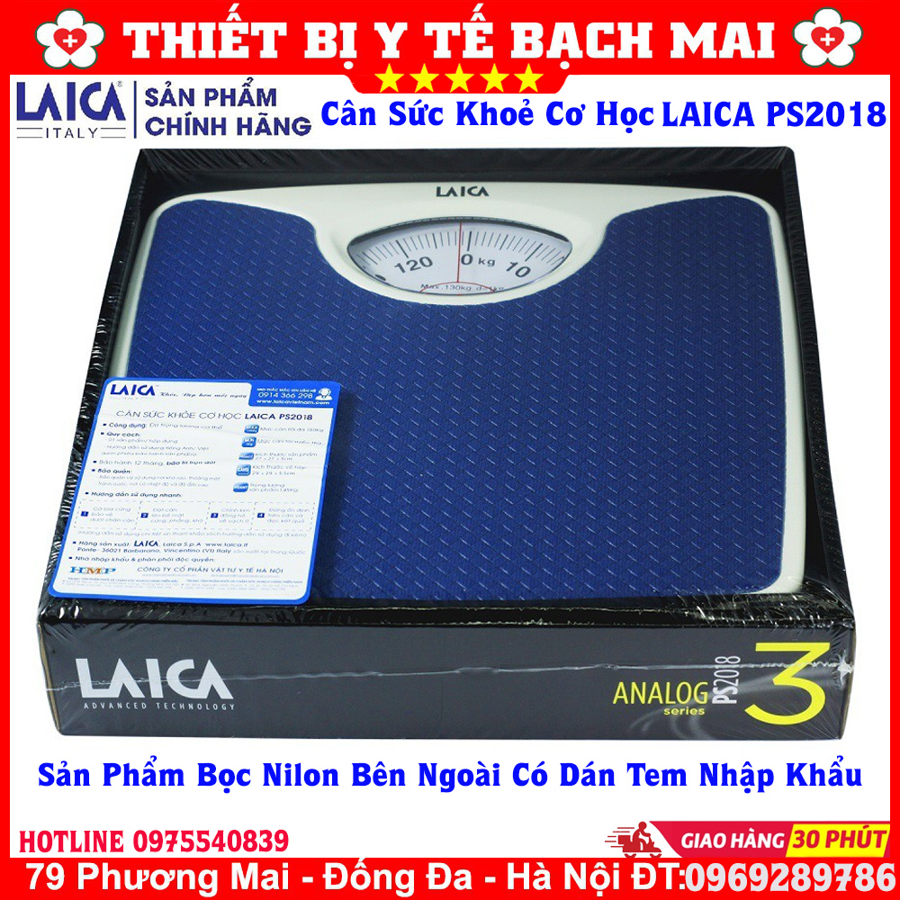 Cân Sức Khoẻ Cơ Học Laica PS2018 - Ý - Màu Xanh
