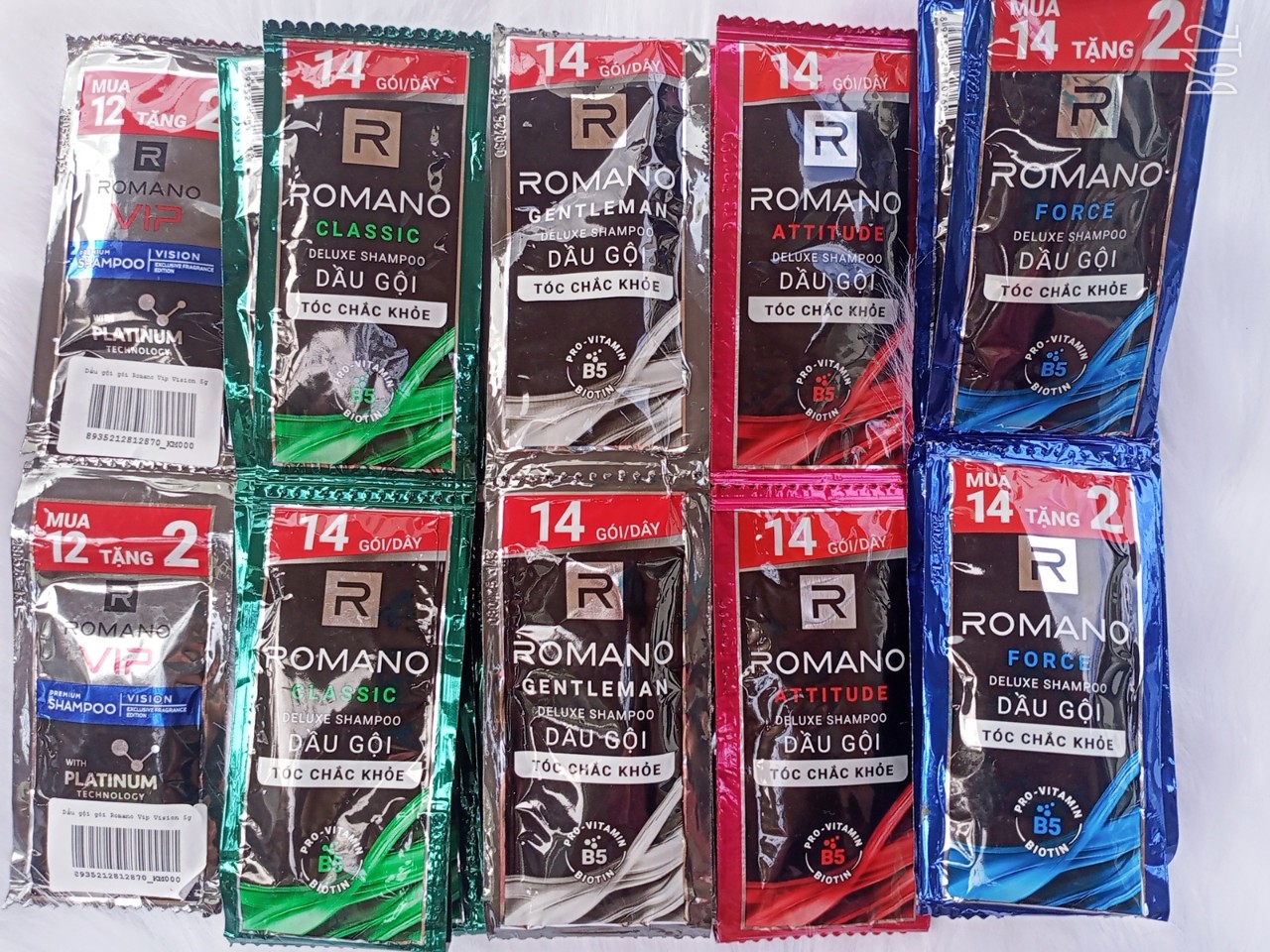 14 Gói Dầu Gội Dầu Romano sạch Gàu