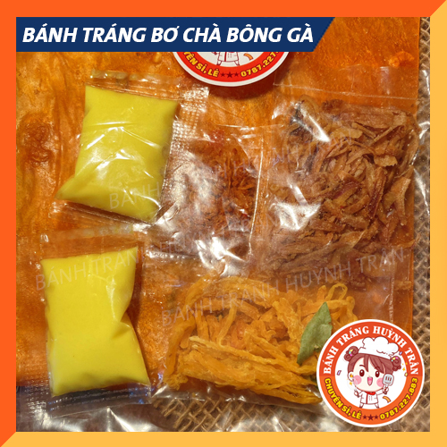 Combo 10 bánh tráng bơ chà bông gà (loại bánh tráng dẻo, sốt ngon, nhiều topping)