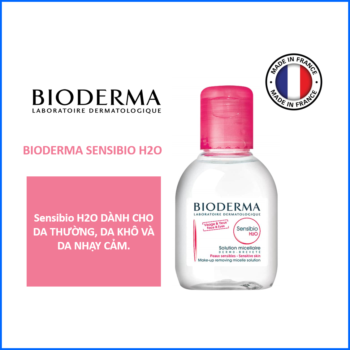 [HCM]Nước tẩy trang BIODERMA Micellar Water 100ml - PHÁP