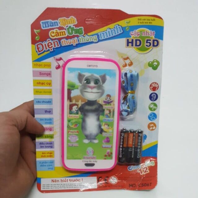 [HCM][Tiếng Việt] Đồ Chơi Điện Thoại Mèo Tom Thông Minh Cho Bé