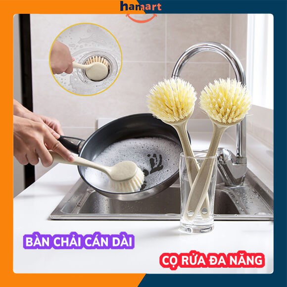 Bàn Chải Cán Dài Bàn Chải Cọ Rửa Đa Năng (Cọ xoong nồi, bồn rửa, bếp, thớt...)