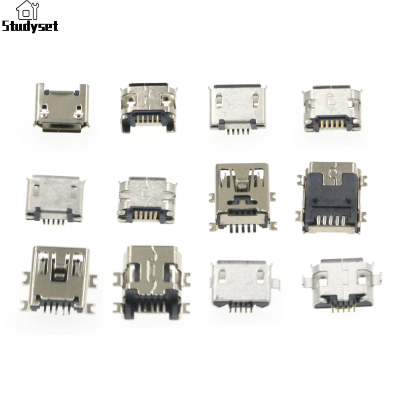 Studyset Fast Delivery 240Pcs /Pack 24 Models Micro USB Connector Socket Jack Assort Mix Pack