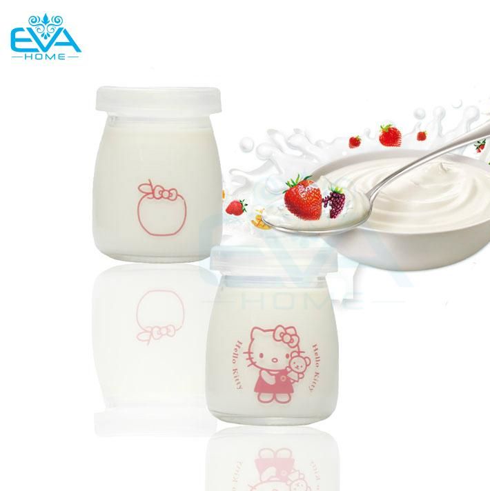 [HCM]LAZDEAL - Hộp 12 Hủ Thủy Tinh Đựng Sữa Chua 100ml In Hình Ngộ Nghĩnh Ngẫu Nhiên