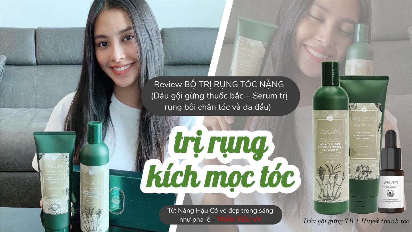 Cặp dầu gội xả gừng trắng kích mọc tóc Weilaiya Ginger (kèm set gội xả mini 14g)