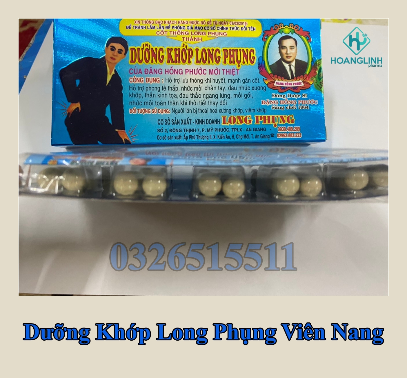 (Combo 10 hộp) Dưỡng Khớp Long Phụng viên nang (nhộng trắng)