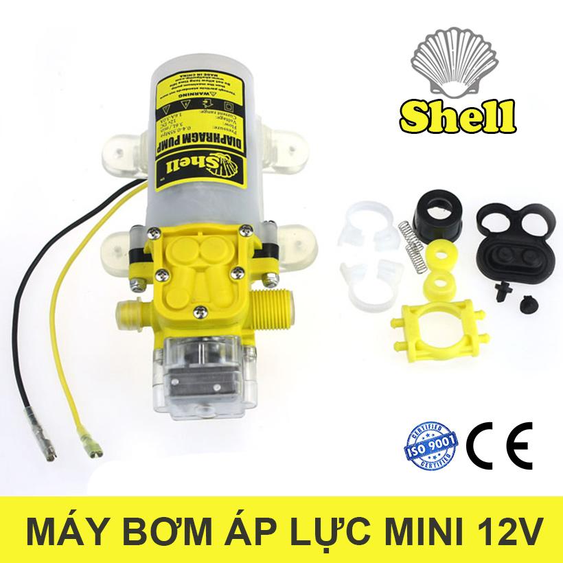 Máy Bơm Mini Áp Lực 12V 24V Shell Cao Cấp Tự Động