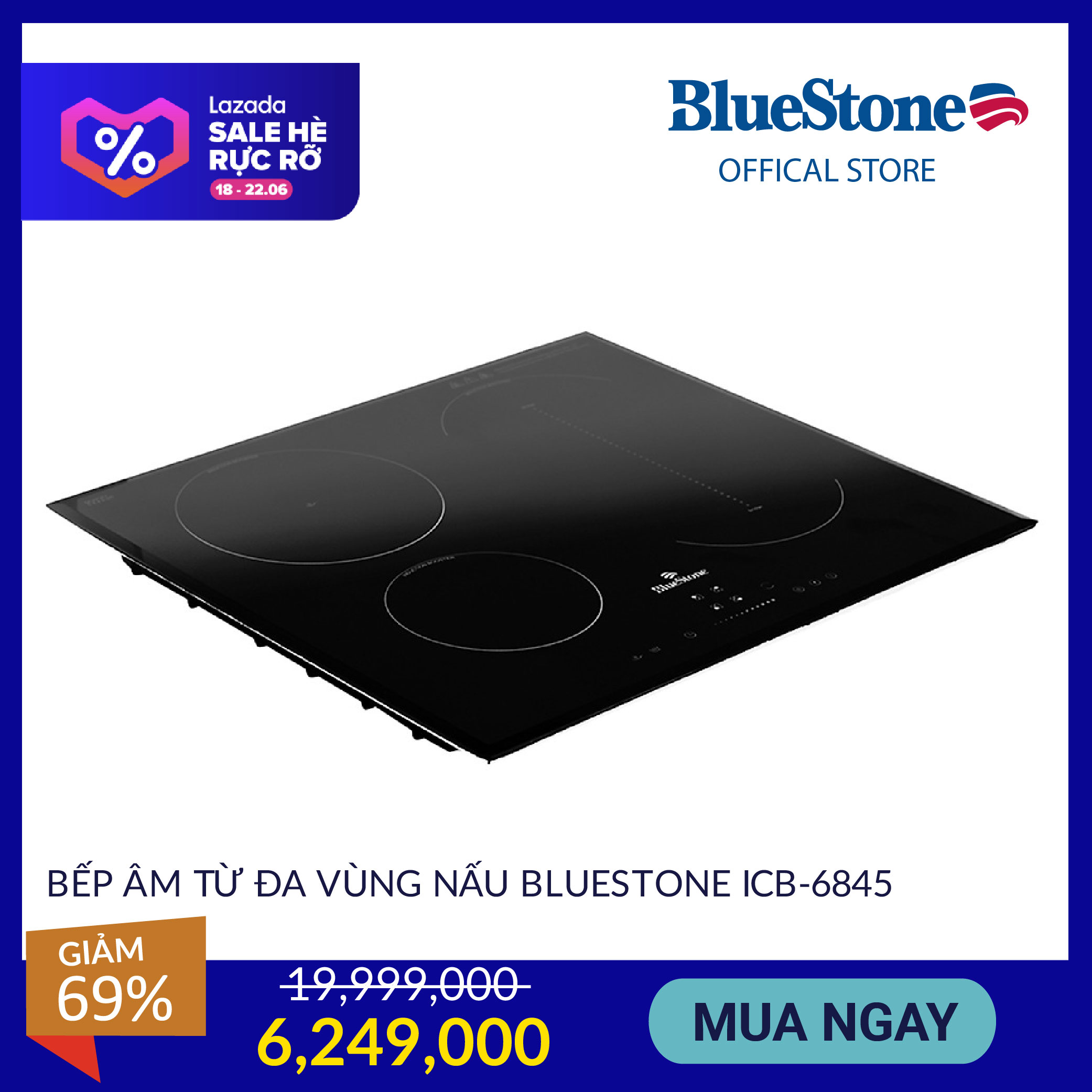 Bếp Âm Từ Đa Vùng Nấu BlueStone ICB-6845 (7100W)|ProductId:411