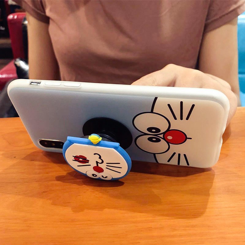 Ốp Lưng Iphone Doremon Dễ Thương - Cho Iphone 6 6s 6Plus 6sPlus 7Plus 8Plus X - (Tặng kèm giá đỡ)