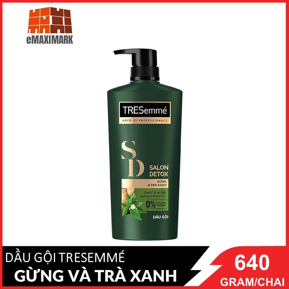 Dầu gội Tresemme Gừng và trà xanh (Xanh) 640g