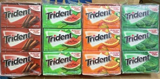 Kẹo cao su Trident Mỹ - 4 vị Quế, cam, dưa, bạc hà thumbnail