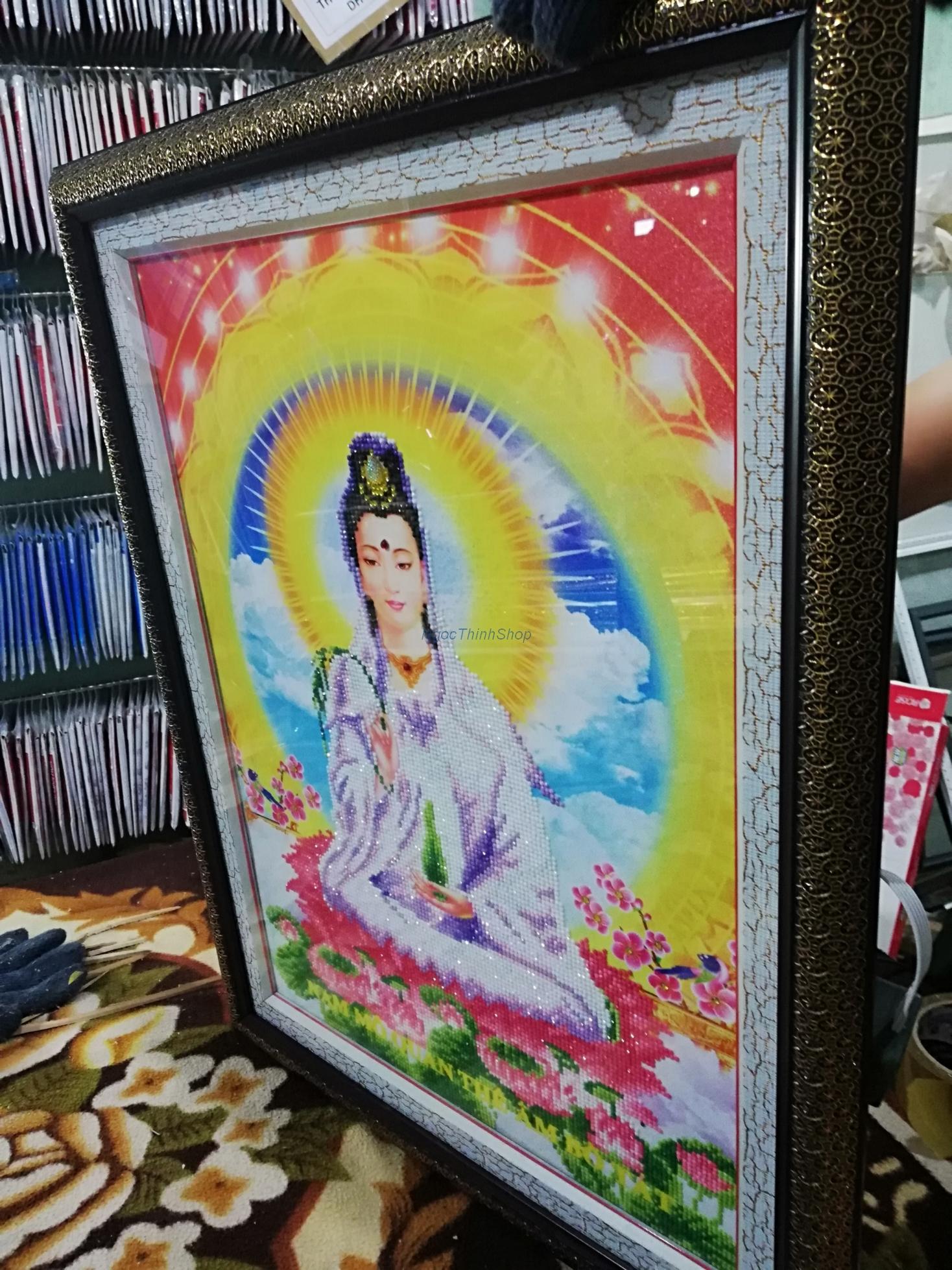 TRANH ĐÍNH ĐÁ QUAN ÂM 77571