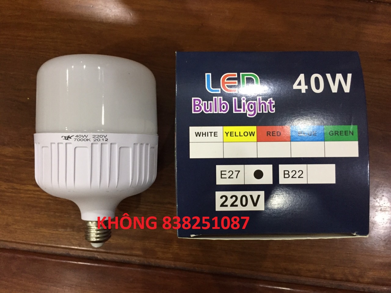 [HCM]Bộ 2 Bóng Đèn LED 40W E27
