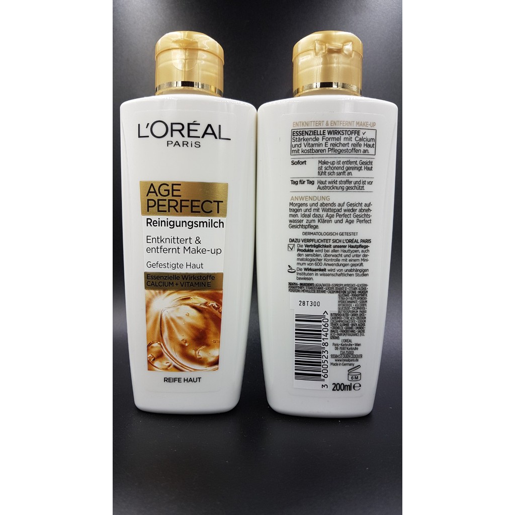 Sữa rửa mặt Loreal  Age Perfect Reinigungsmilch -