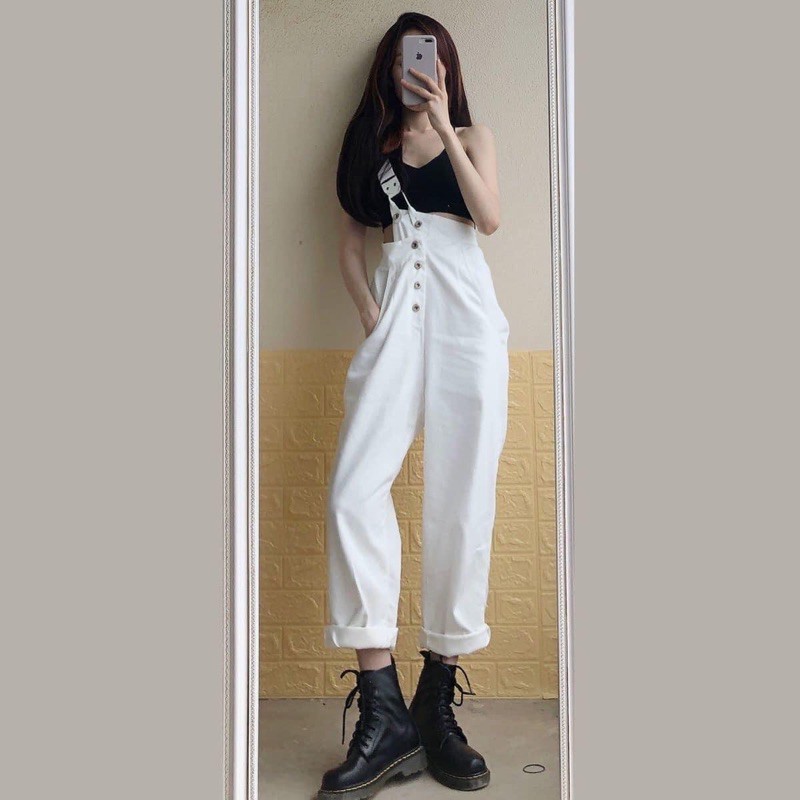 Quần yếm kaki dây chéo siêu cá tính