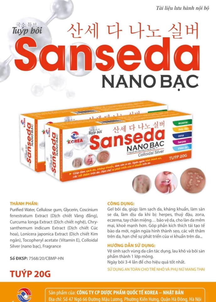 [HCM]SANSEDA NANO BẠC - BÔI NGOÀI DA