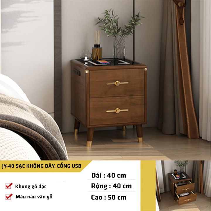 Bedside Cabinet wood grain luxury Beech