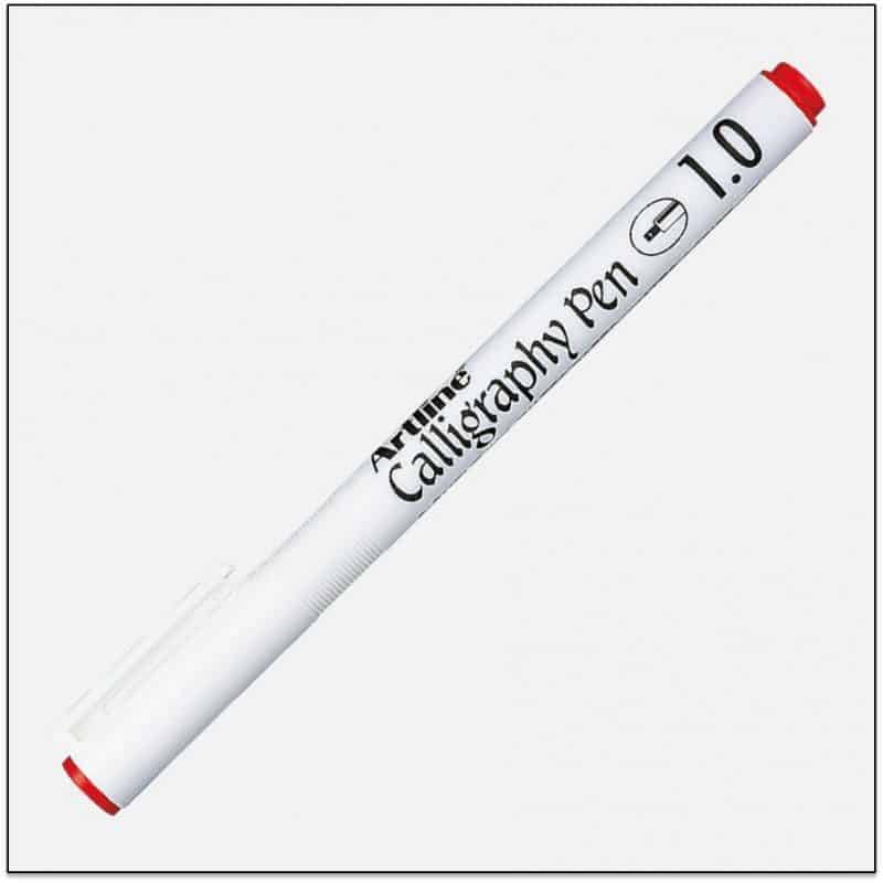Bút viết thư pháp Artline Calligraphy EK-241 - Chisel tip 1.0mm - Màu đỏ (Red)