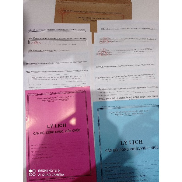 Hồ Sơ Cán Bộ Công Chức, Viên Chức tt07/2019