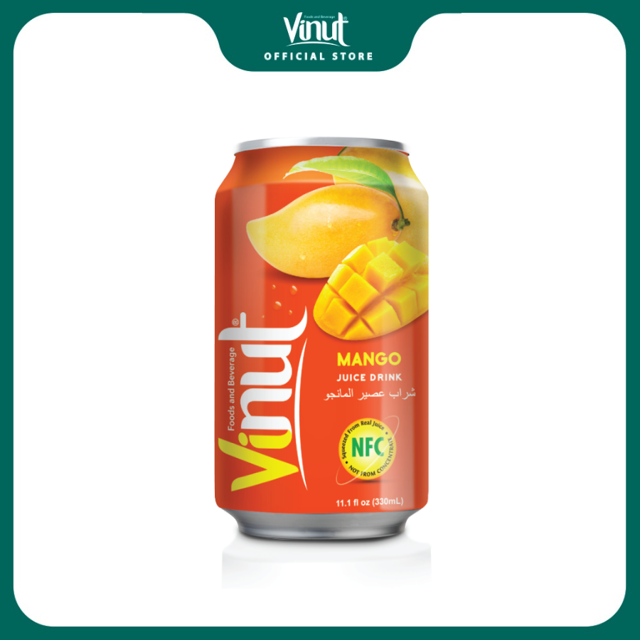 [FREE SHIP] Lon Nước Ép Xoài Vinut 330ml