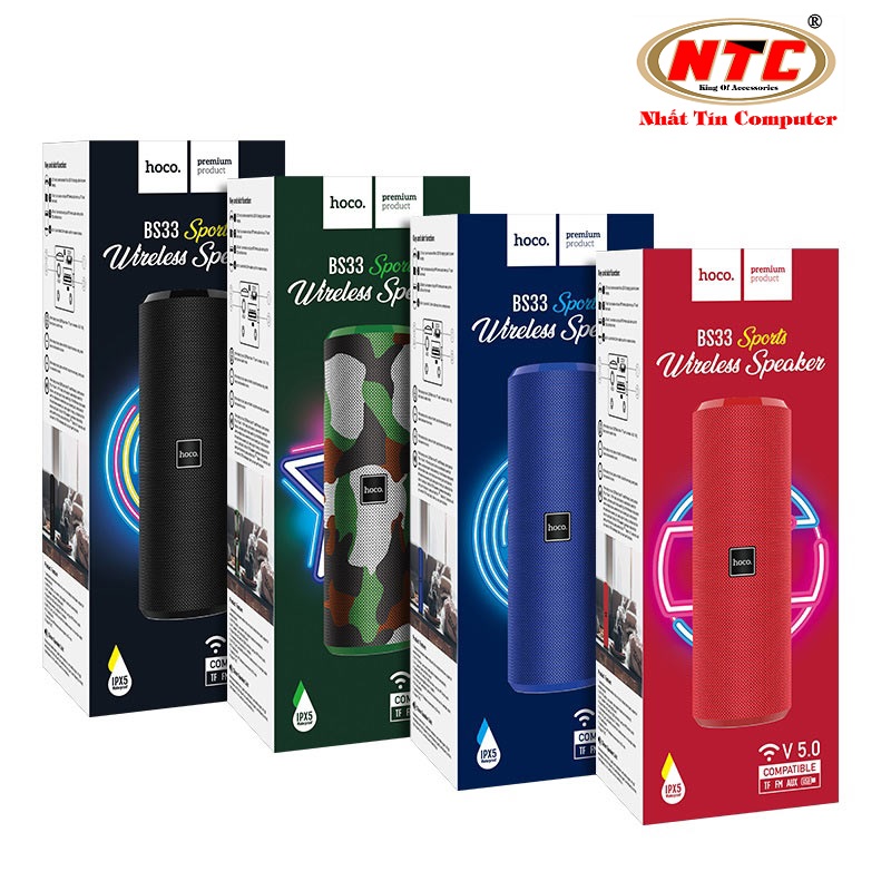 Loa bluetooh đa năng Hoco BS33 Voice wireless V5.0 chống nước IPX5 âm thanh cực hay - Hãng phân phối chính thức - Nhất Tín Computer