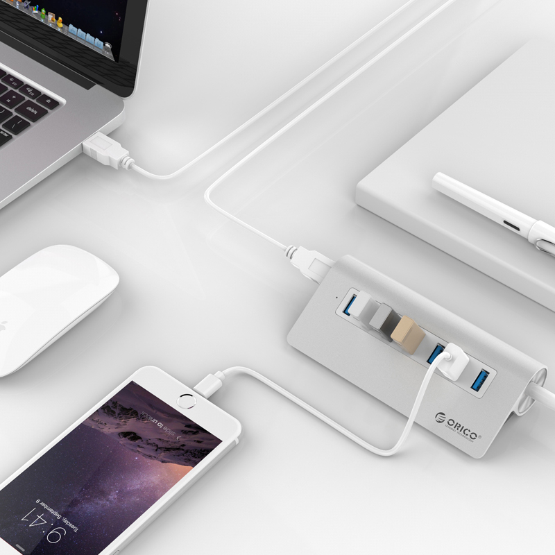 [HCM]Bộ chia 7 Cổng Usb 3.0 Orico Vỏ Nhôm