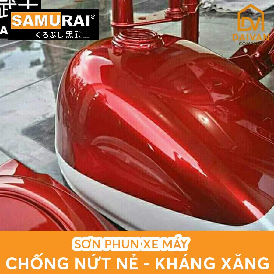 Chai sơn Samurai Y138* màu đỏ rực Yamaha