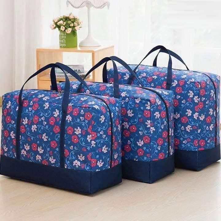 Sét 3 chiếc túi đựng quần áo, chăn màn, đồ dùng gia đình, có quai xách tiện ích khi mang đi du lịch, chất liệu vải dày đẹp chống thấm nước, Bộ 3 túi đựng với 3 kích thước khác nhau, họa tiết đẹp