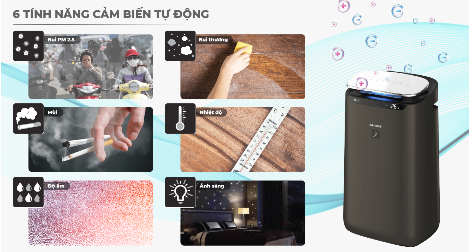 Máy lọc không khí Sharp FP-J80EV-H - Hàng chính hãng