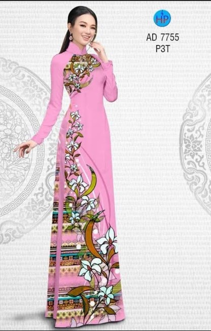 [HCM]Vải áo dài cao cấp, hoạ tiết thổ cẩm - lụa Bảo Anh