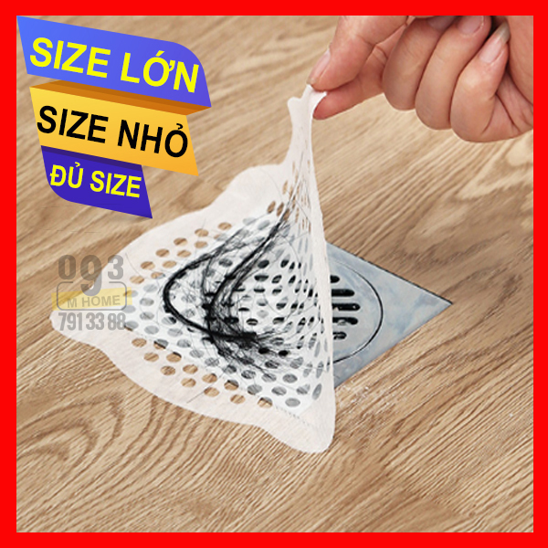 Combo 30 Tấm Lót Dán Chặn Rác Miếng lót lưới màng chặn rác ngăn tóc cống thoát nước nhà tắm Túi Lọc Rác Thoát Nước Bồn Rửa Chén