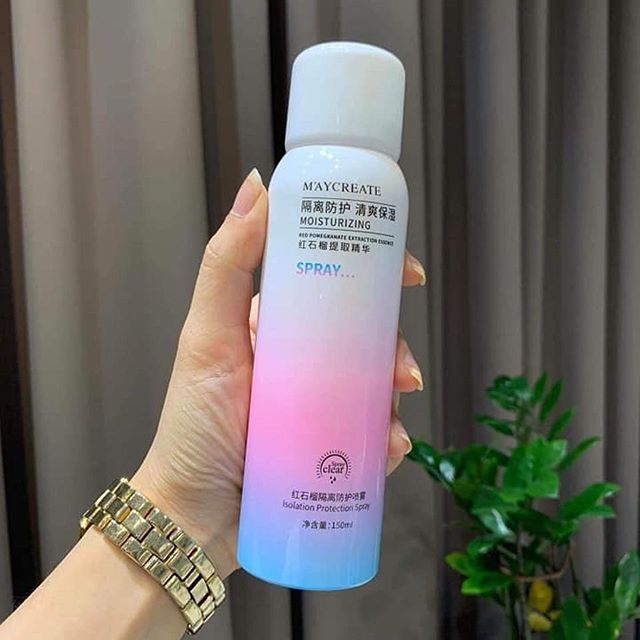 Xịt Chống Nắng Trắng Da Maycreate 150ml -Hàng nội địa trung