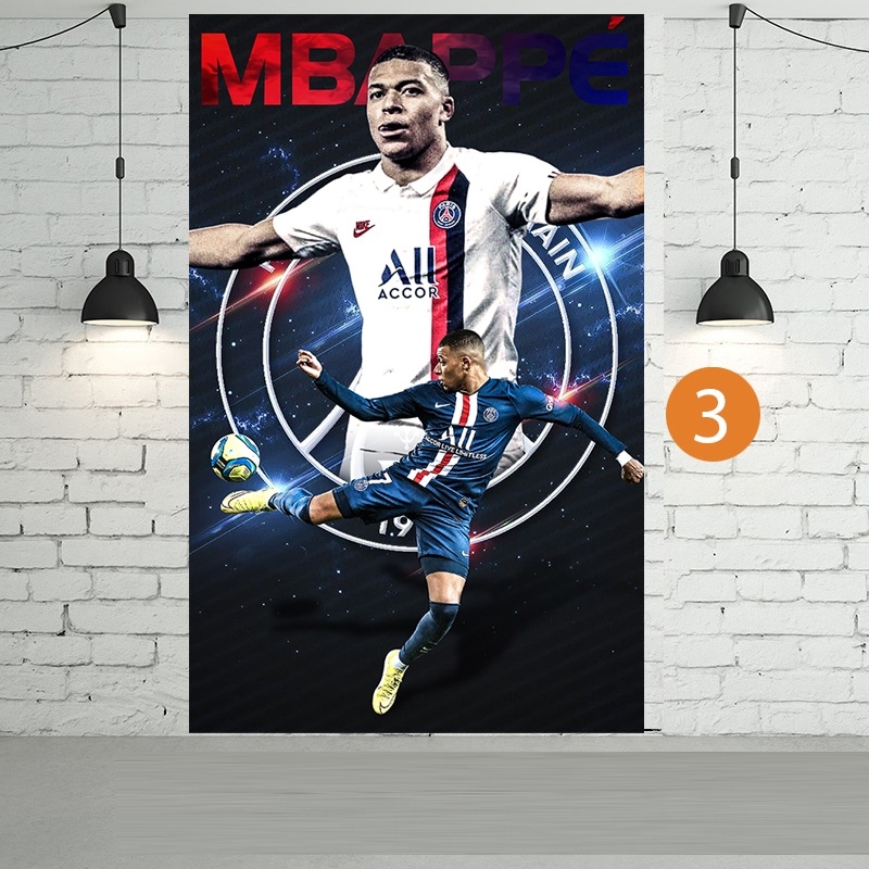 【nóng】 Decal dán tường cầu thủ Mbappe