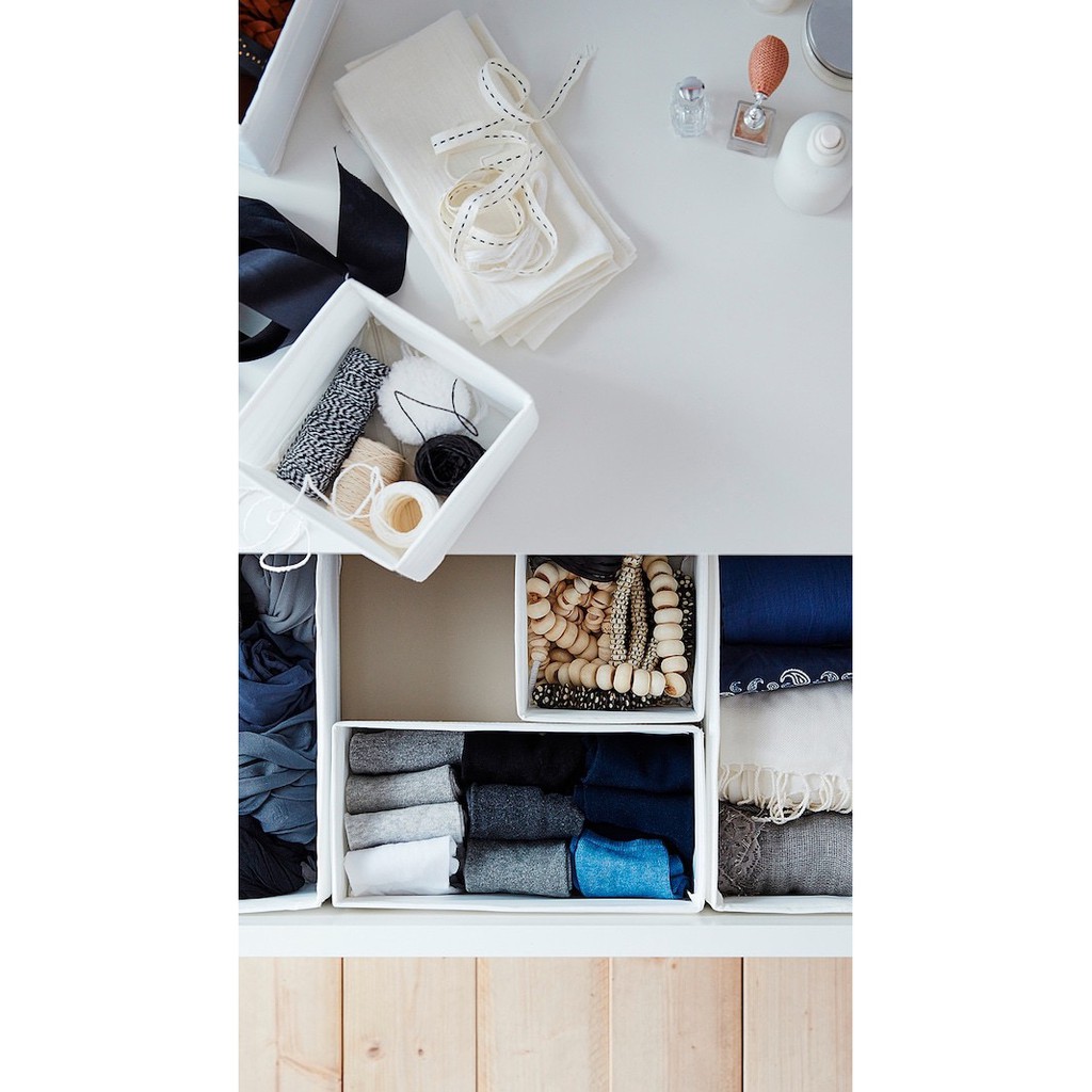 Bộ 6 hộp Skubb ikea màu trắng