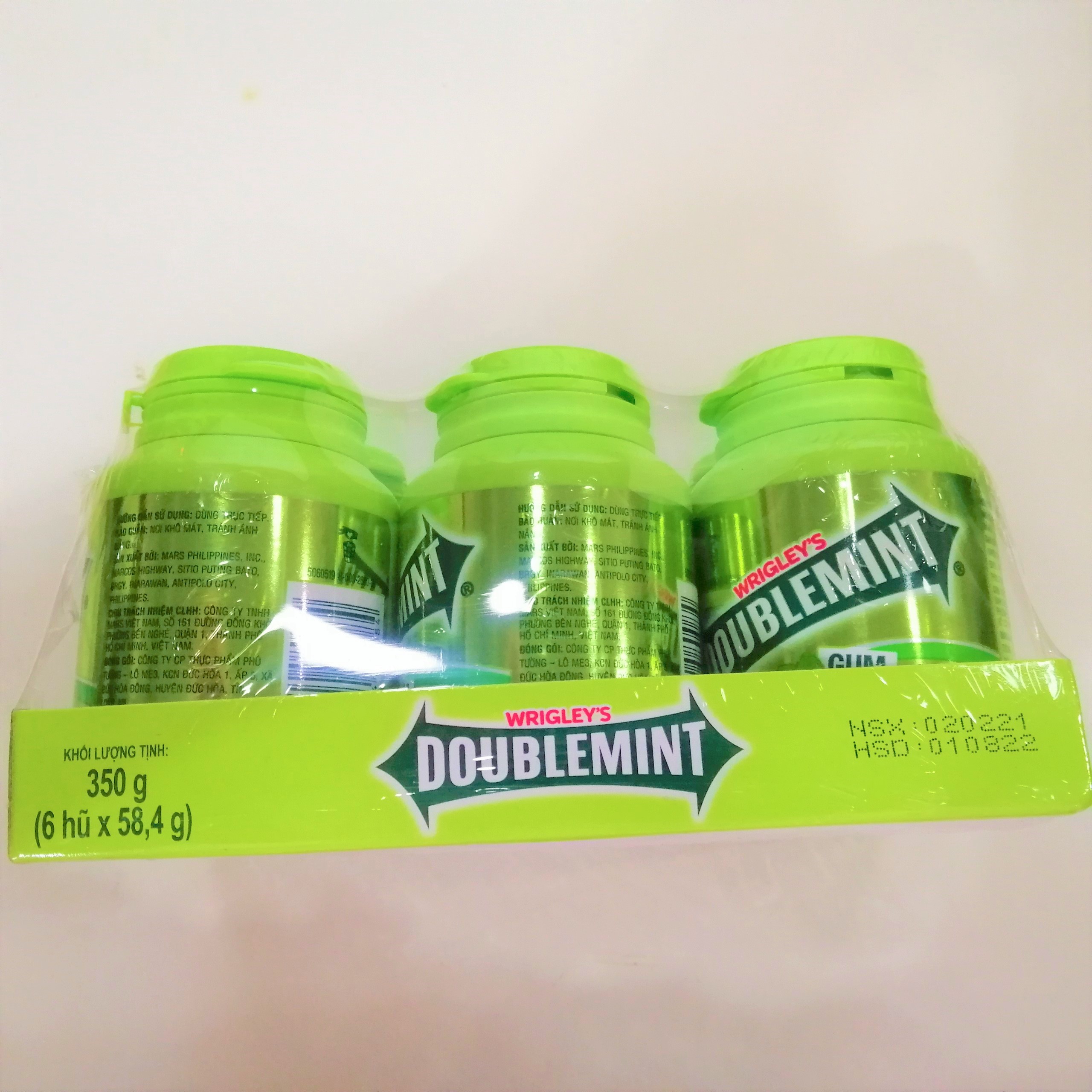 Kẹo Sing-gum Doublemint Bạc Hà (Lọ 58.4g)