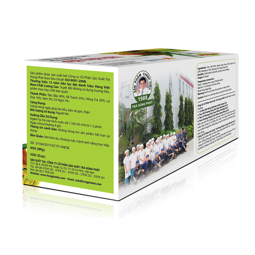 TRÀ RÂU BẮP (Giúp Mát Gan - Thanh Nhiệt - thanh lọc cơ thể) - THƯƠNG HIỆU TRÀ HÙNG PHÁT