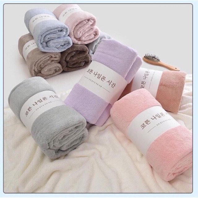 Khăn Tắm Cao Cấp - Xuất Hàn cực mềm mại, thấm hút, phù hợp dùng em bé sơ sinh, người lớn
