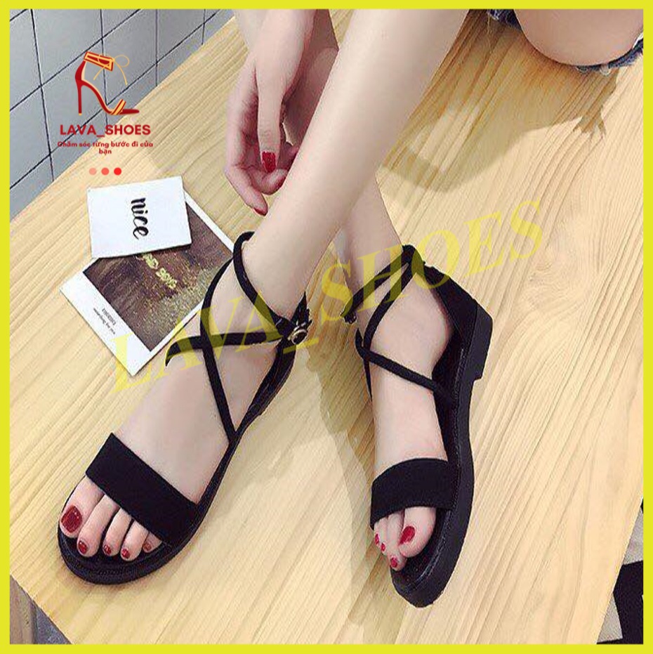 Giày sandal bệt chiến binh chéo gót