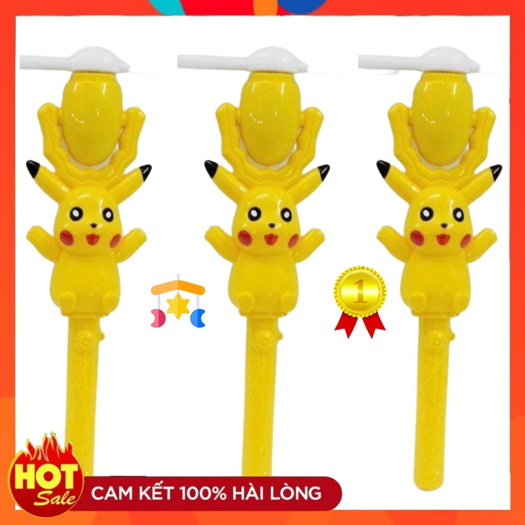 [HCM][Có Đèn Nhạc] Đồ Chơi Cây Quay Pikachu Hát Nhạc Có Đèn Vui Nhộn Dành Cho Bé