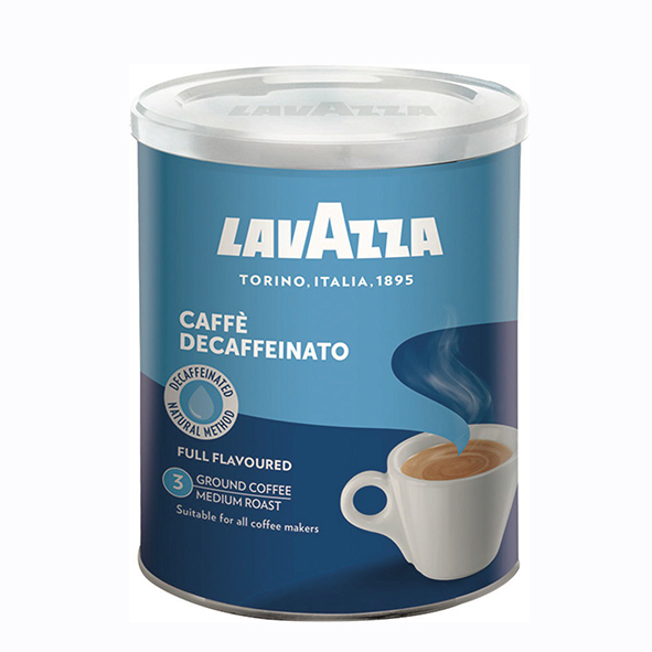 [ Hàng Nhập Khẩu ]Lavazza Caffe Decaffeinato - Cà Phê Bột Caffe Decaffeinato Lon 250g