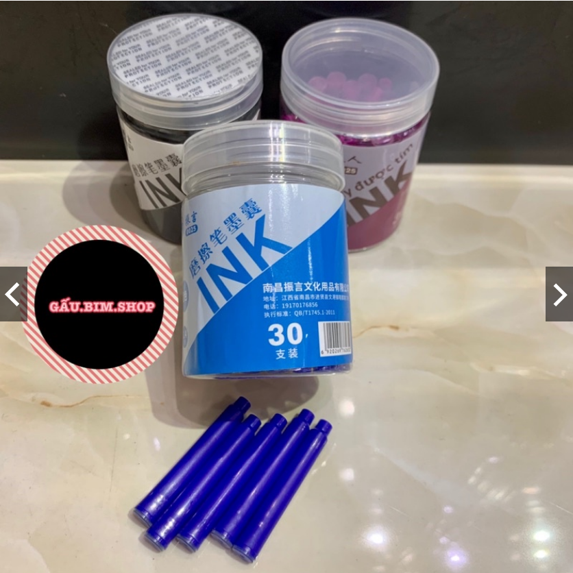 30 ống mực bút máy (loại mực có thể tẩy xoá được)