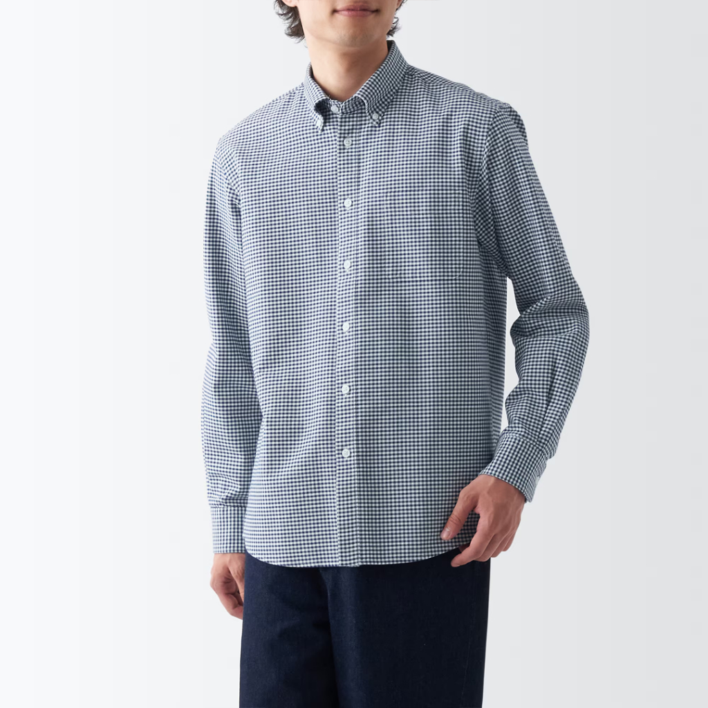 Áo Sơ Mi Oxford Cổ Cài Nút MUJI