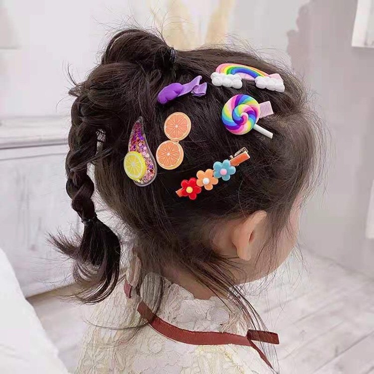 SÉT 14 KẸP TÓC ĐÁNG YÊU CHO BÉ GÁI
