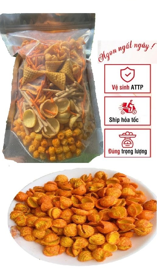 Combo 500g tá lả + 500gr snack sò phô mai