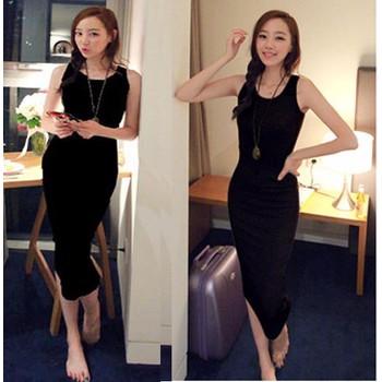 [HCM]Đầm thun 3 lỗ Rosa - Váy boddy thun gân