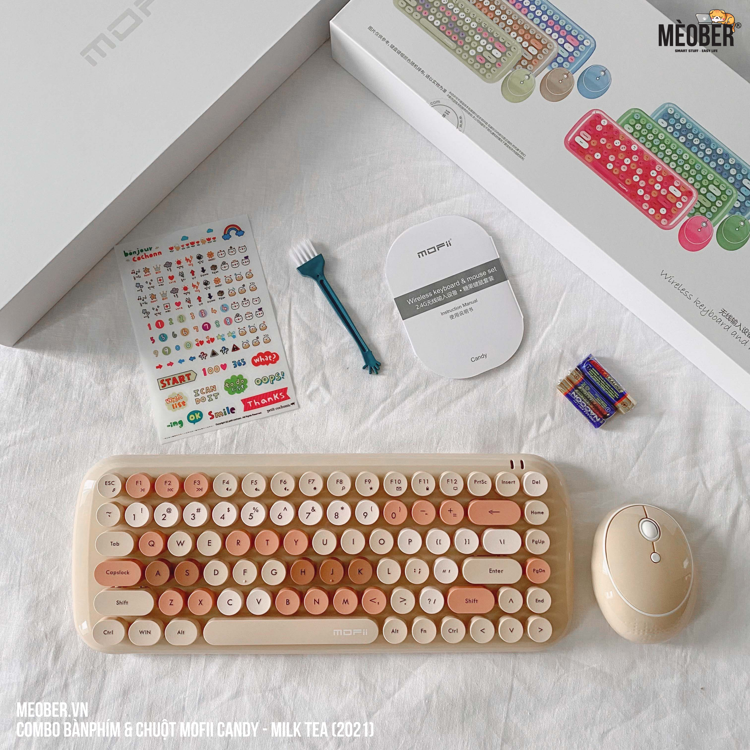 Bộ bàn phím giả cơ & chuột MOFII Candy Basic